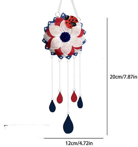 Wholesale 4th of July Independence Day Seven Star Ladybug Wind Chime Decorations MOQ≥2 JDC-DC-MinD001