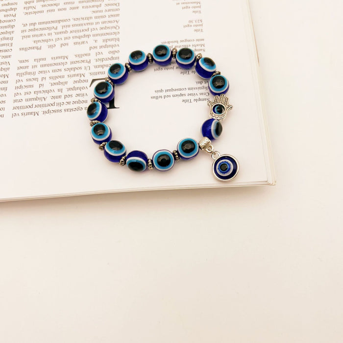 Wholesale Blue Eyes Devil's Eye Bracelet Loose Beads MOQ≥2 JDC-BT- QingH006