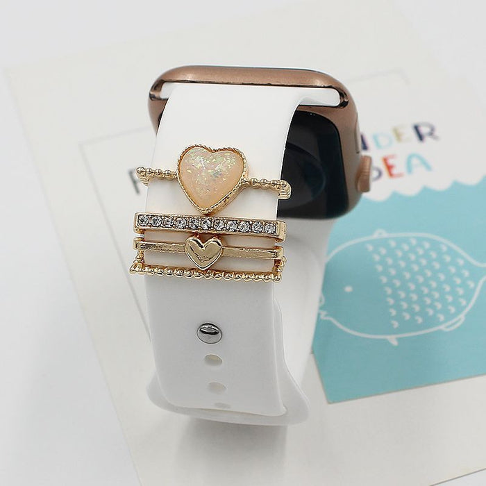 Wholesale Apple Watch 38mm Strap Metal With Diamond Decoration MOQ≥2 JDC-WH-ZhiH005