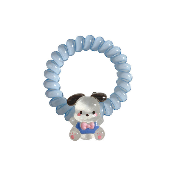 Wholesale Hair Scrunchies Plastic Phone Cord Cute Cartoon (M) JDC-HS-DILAN003