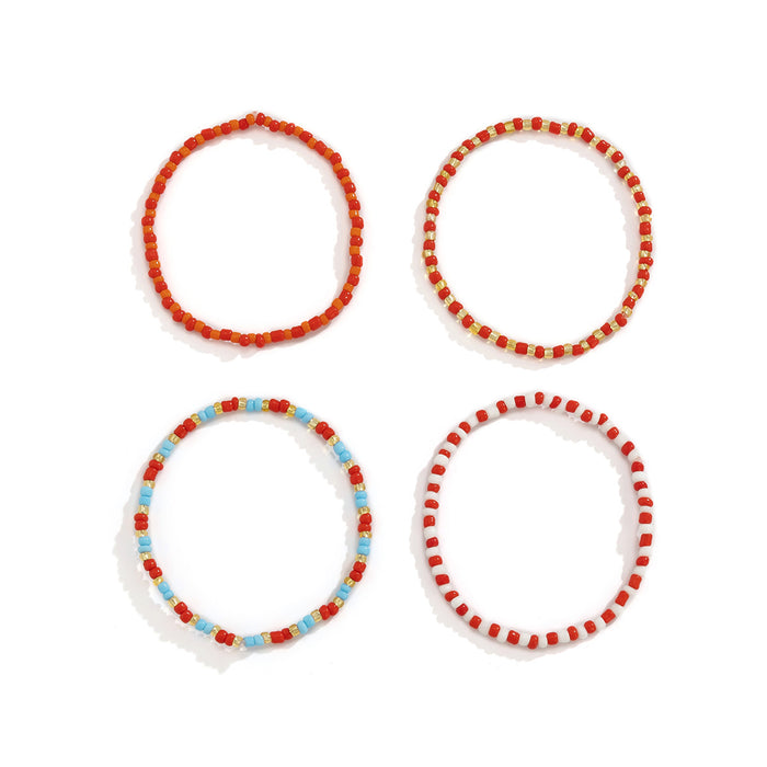 Wholesale Bohemian Rice Bead Bracelet Set JDC-BT-XueR003