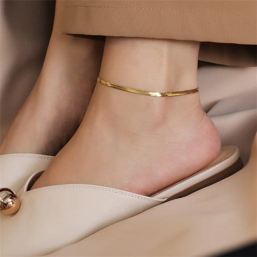 Jewelry WholesaleWholesale Stainless Steel Gold Plated Anklet JDC-AS-GSTF001 anklets 拓丰 %variant_option1% %variant_option2% %variant_option3%  Factory Price JoyasDeChina Joyas De China