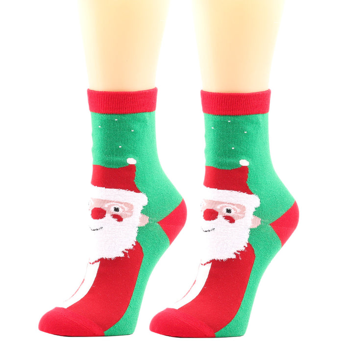 Wholesale Socks Polyester Christmas Santa Claus Elk MOQ≥3 JDC-SK-XQ020