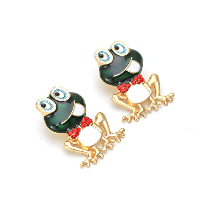 Jewelry WholesaleWholesale color glazed frog stud earrings JDC-ES-MY251 Earrings 曼茵 %variant_option1% %variant_option2% %variant_option3%  Factory Price JoyasDeChina Joyas De China