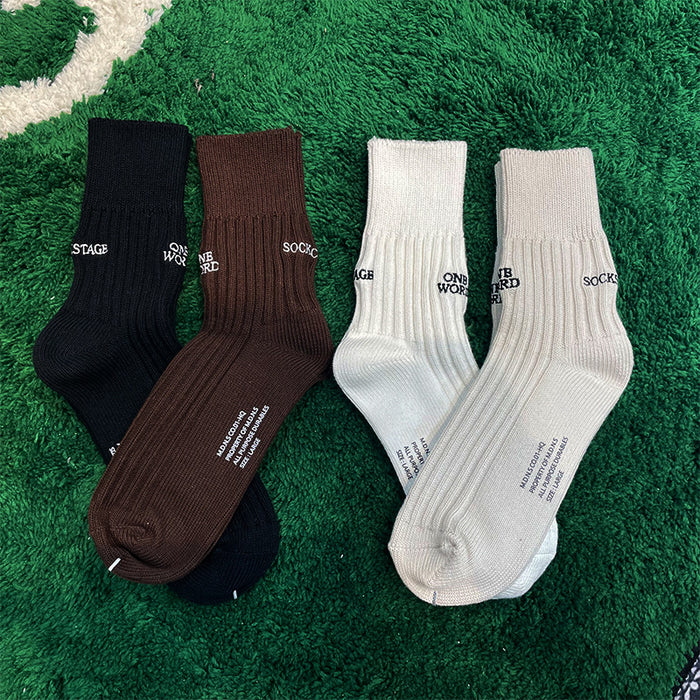 Wholesale Socks Cotton Mid Tube MOQ6 JDC-SK-jiayuan006