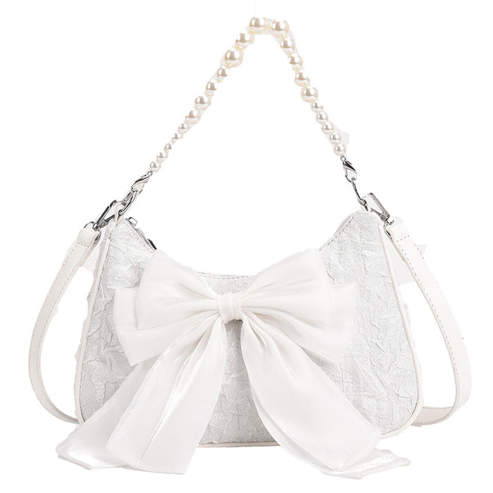 Wholesale Handbags PU Elegant Bow Lace Pearl Crossbody JDC-HB-Laoc001