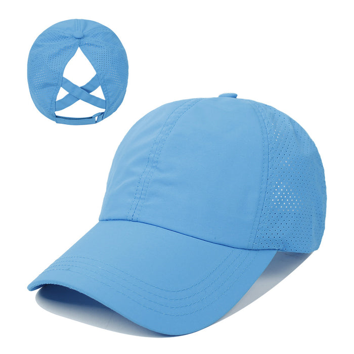 Wholesale hats outdoor sports ponytail baseball cap breathable mesh cap MOQ≥2 JDC-FH-XMi001