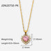 Jewelry WholesaleWholesale Zircon Heart Shape Stainless Steel Jewelry 18k Gold Chain Necklace JDC-NE-JD388 necklaces 杰鼎 %variant_option1% %variant_option2% %variant_option3%  Factory Price JoyasDeChina Joyas De China