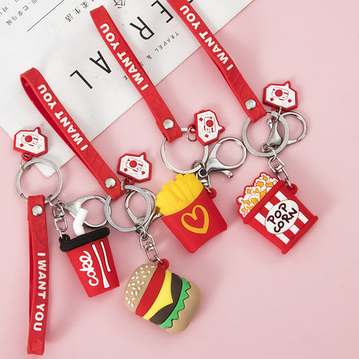 Jewelry WholesaleWholesale Imitation Food Fries Popcorn Keychain JDC-KC-JiK003 Keychains 吉阔 %variant_option1% %variant_option2% %variant_option3%  Factory Price JoyasDeChina Joyas De China