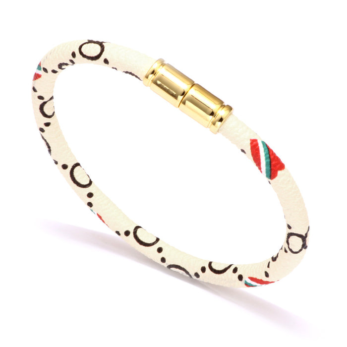 Wholesale Bracelet Colorful Bracelet PU Leather Alloy (F) JDC-BT-QiN001