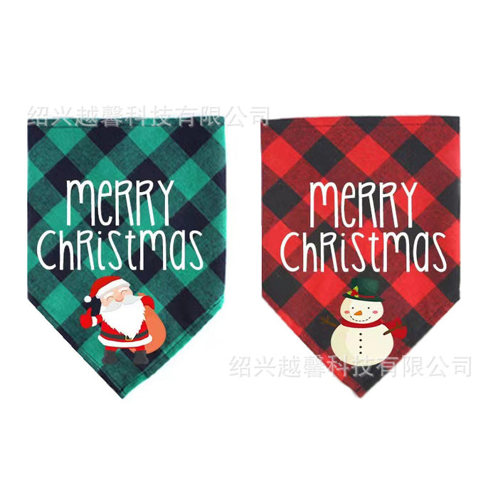 Wholesale Pet Decorative Cat Dog Scarf Christmas Day Triangle Scarf JDC-PD-yuexin002