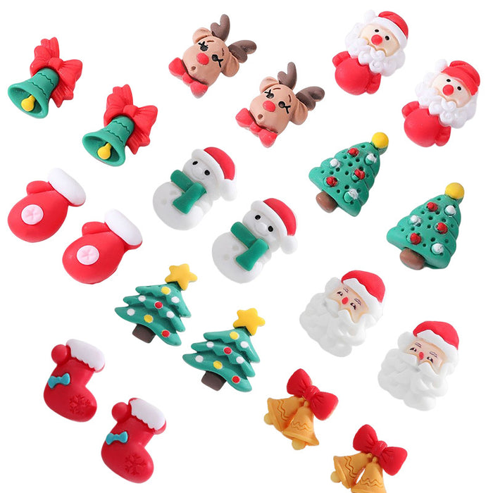 Wholesale Earrings Resin Christmas Cute Cartoon JDC-ES-GuTe002