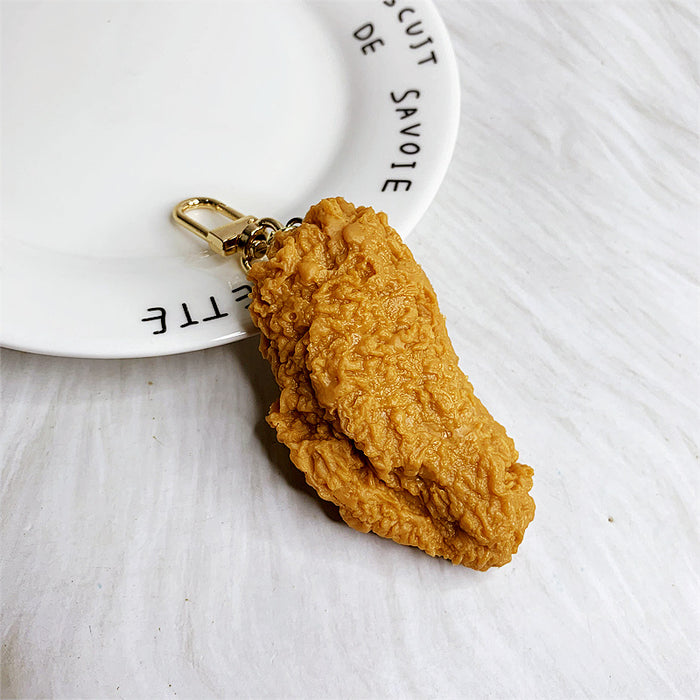 Jewelry WholesaleWholesale PVC Simulation Food Fried Chicken Drumstick Keychain JDC-KC-DMF001 Keychains 迪美菲 %variant_option1% %variant_option2% %variant_option3%  Factory Price JoyasDeChina Joyas De China