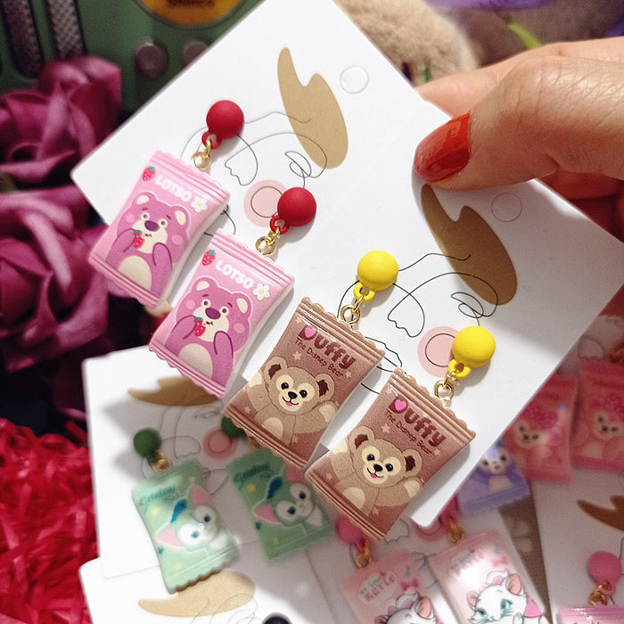 Wholesale Earrings Resin Cute Cartoon Mini Simulation Candy (S) JDC-ES-WaiWai005