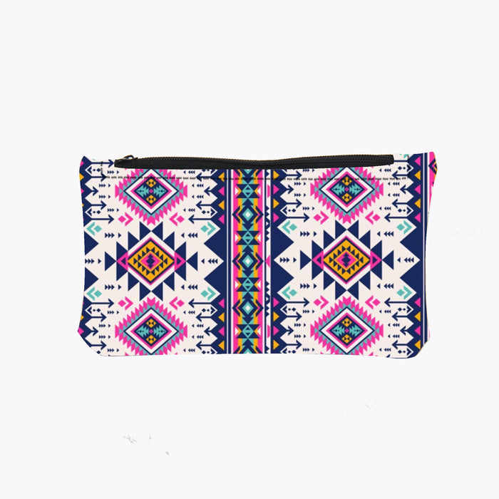 Wholesale Wallet PU Short Ethnic Style Print Zipper MOQ≥3 JDC-WT-Dengxin014