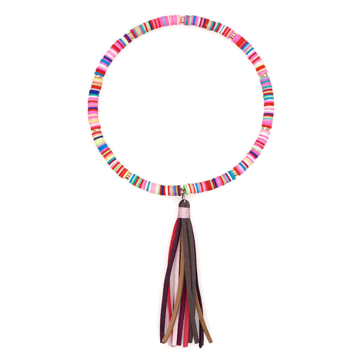 Wholesale Clay Tassel Beaded Wrist Keychain JDC-KC-YXZ001