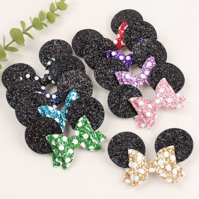 Wholesale Children's Onion Powder Bow Hair Clip（M) MOQ≥2 JDC-HC-Danzuo039