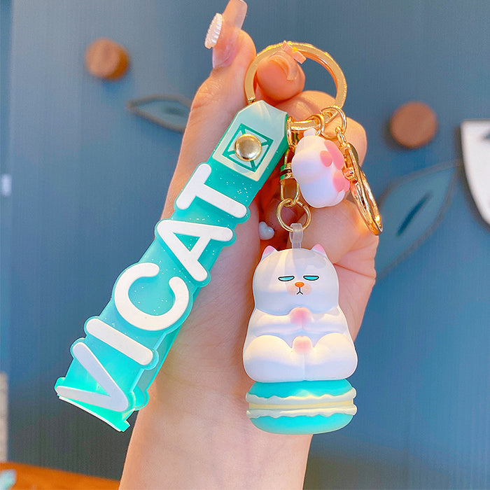 Wholesale Cartoon Cat PVC Keychain (M) JDC-KC-BS011