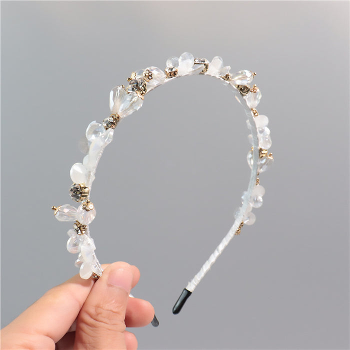 Jewelry WholesaleWholesale fishing line bundled crystal rhinestone hair band JDC-HD-ZC008 Headband 智承 %variant_option1% %variant_option2% %variant_option3%  Factory Price JoyasDeChina Joyas De China