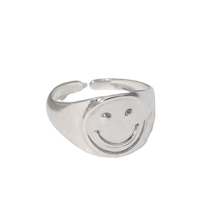 Wholesale Rings Stainless Steel Smiley Adjustable JDC-RS-MGuo005