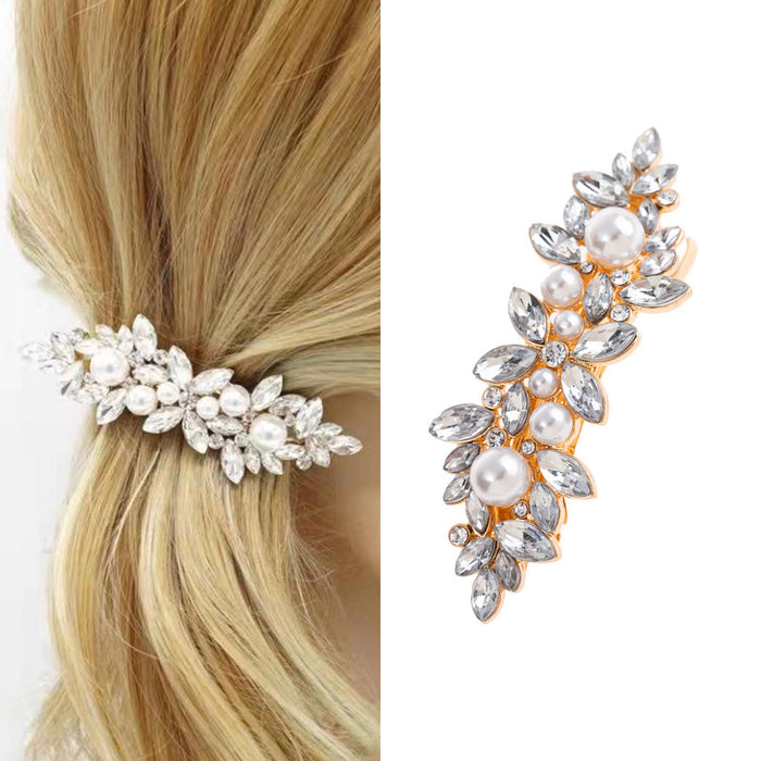 Wholesale Hair Clips Alloy Rhinestone Super Flash Clip Duck Bill MOQ≥2 JDC-HC-Jingjie008