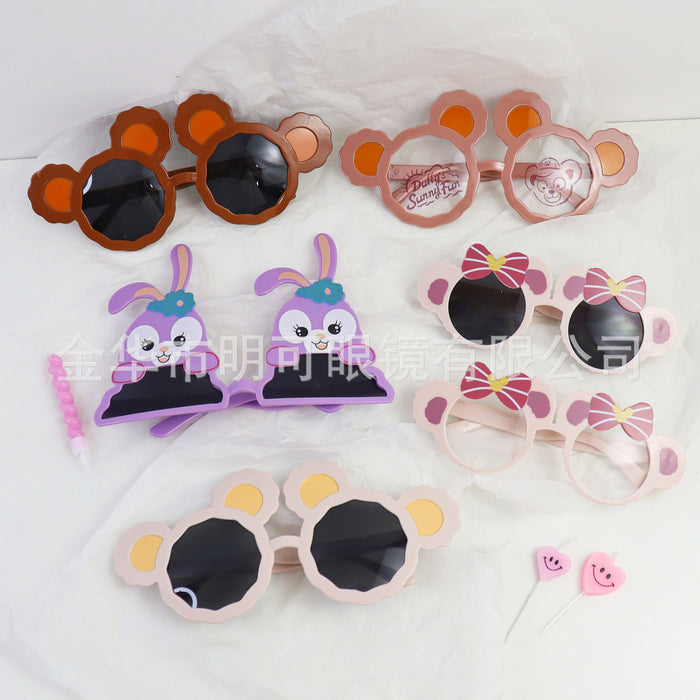 Jewelry WholesaleWholesale cartoon children's birthday toys bear glasses JDC-SG-MingK002 Sun Glasses 明可 %variant_option1% %variant_option2% %variant_option3%  Factory Price JoyasDeChina Joyas De China