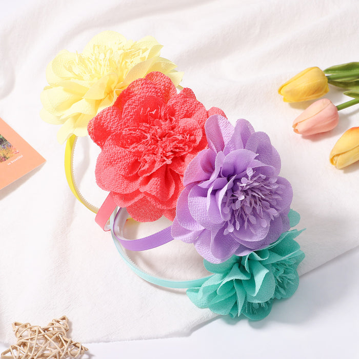 Jewelry WholesaleWholesale large handmade Chiffon Flower Headband JDC-HD-YL009 Headband 雅伦 %variant_option1% %variant_option2% %variant_option3%  Factory Price JoyasDeChina Joyas De China