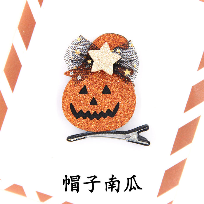 Wholesale Hair Clips Felt Metal Halloween Spooky Castle Bat MOQ≥2 JDC-HC-YiQ001