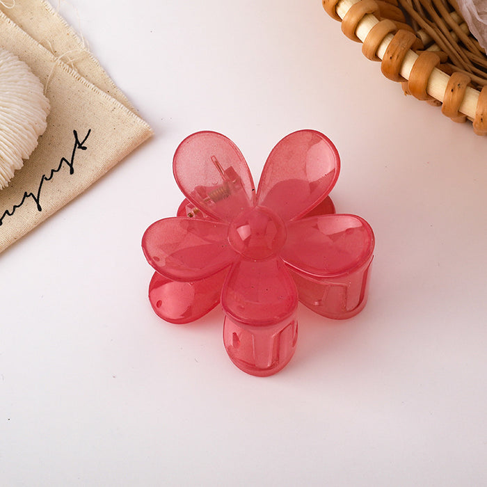 Wholesale Transparent Jelly Color Flower Hair Grabber JDC-HC-MS050