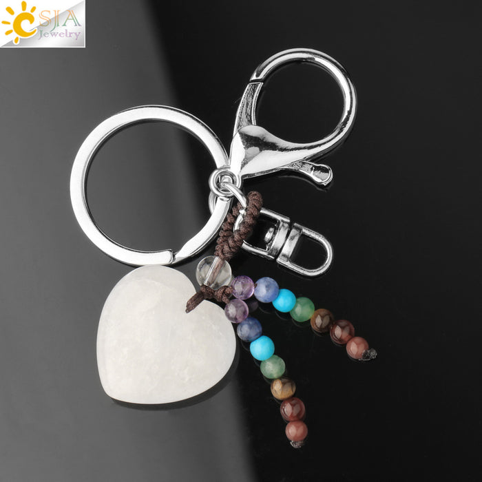 Wholesale Heart Shaped Turquoise Opal Crystal Keychain JDC-KC-HS002