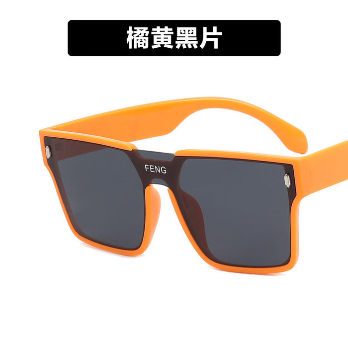 Wholesale PC Lens One Piece Square Frame Sunglasses JDC-SG-PLS083