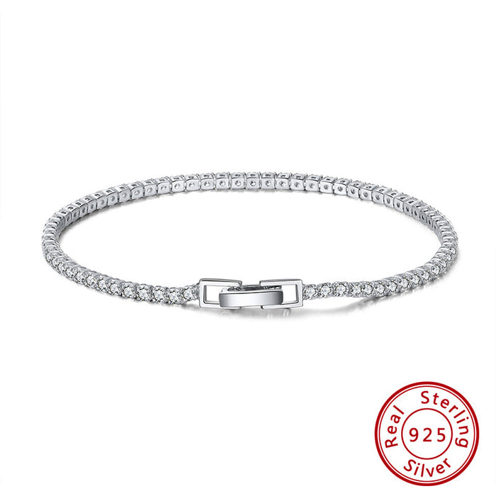 Jewelry WholesaleWholesale S925 Sterling Silver Bracelet tennis chain JDC-BT-ShangD001 Bracelet 尚达 %variant_option1% %variant_option2% %variant_option3%  Factory Price JoyasDeChina Joyas De China