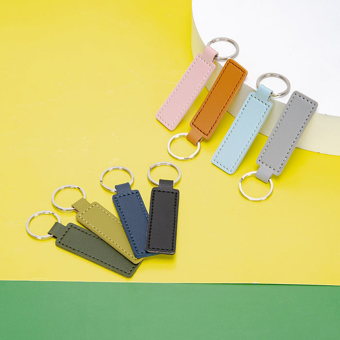 Wholesale Keychains PU Leather Car Simple Solid Color JDC-KC-XingR001