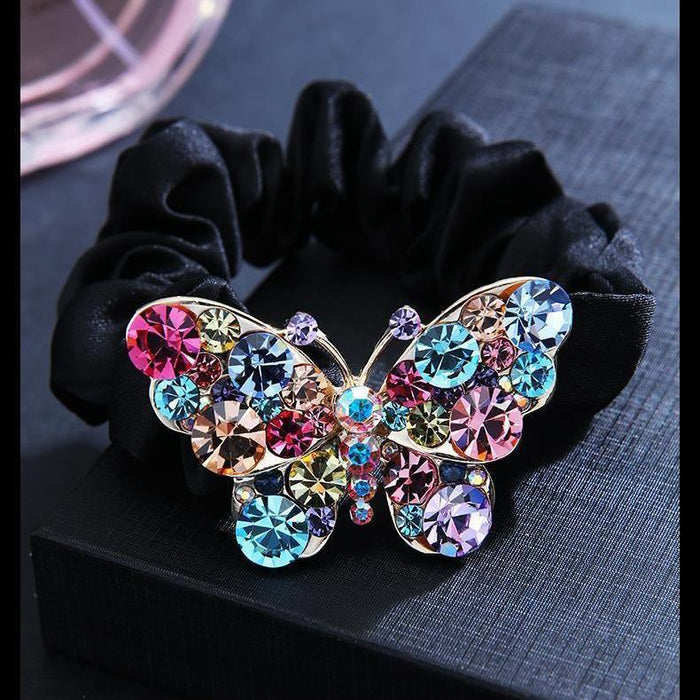 Wholesale head rope cloth loop hair coil hair flower butterfly rubber band JDC-HS-DLA002