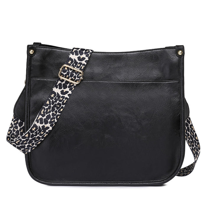 Wholesale Shoulder Bag PU Solid Color Leopard Print Shoulder Strap JDC-SD-ZLD002