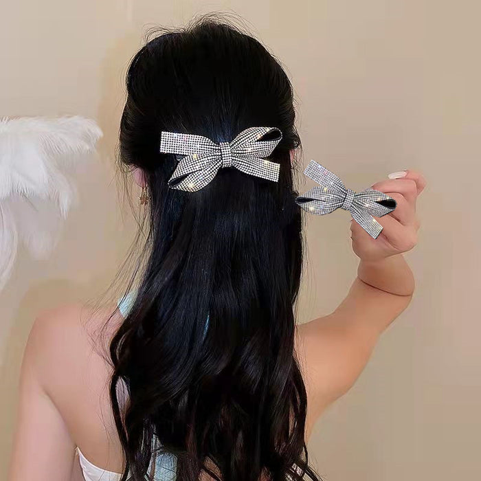 Jewelry WholesaleWholesale diamond bow hairpin spring clip JDC-HC-YingY004 Hair Clips 迎源 %variant_option1% %variant_option2% %variant_option3%  Factory Price JoyasDeChina Joyas De China