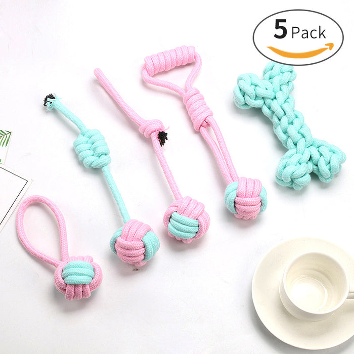 Wholesale Pet Toy Dog Bite Rope Set Bite Resistant Cotton Rope Ball JDC-PT-MaiQi001