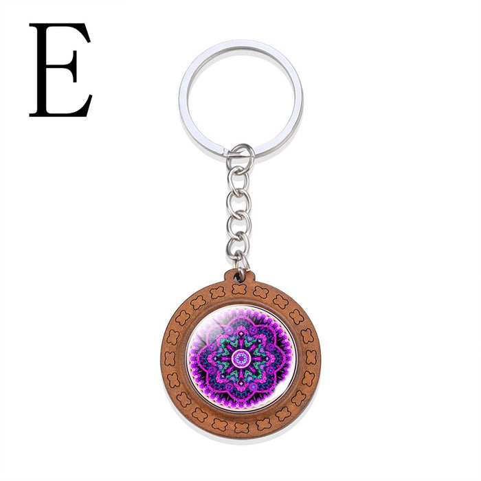 Wholesale Vintage Mandala Keychain MOQ≥2 JDC-KC-ZaoY005