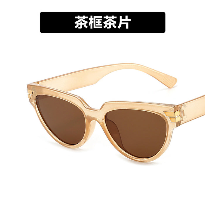 Wholesale triangle cat eye sunglasses rice nails JDC-SG-KD177