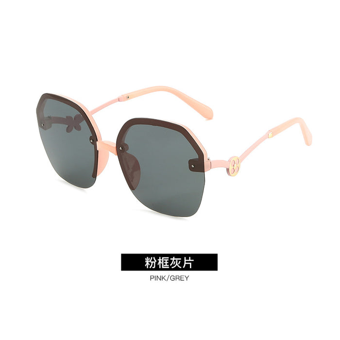 Jewelry WholesaleWholesale Half Frame Petal Polarized Sunglasses UV Protection JDC-SG-KaiX020 Sunglasses 凯祥 %variant_option1% %variant_option2% %variant_option3%  Factory Price JoyasDeChina Joyas De China