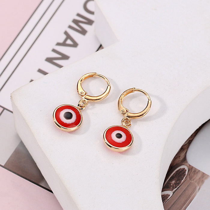 Jewelry WholesaleWholesale Demon Eye Glass Earrings MOQ≥2 JDC-ES-WZX001 Earrings 万之欣 %variant_option1% %variant_option2% %variant_option3%  Factory Price JoyasDeChina Joyas De China