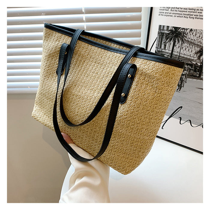 Jewelry WholesaleWholesale vintage large capacity woven beach bag JDC-BB-Hengshu005 Beach Bag 横竖 %variant_option1% %variant_option2% %variant_option3%  Factory Price JoyasDeChina Joyas De China