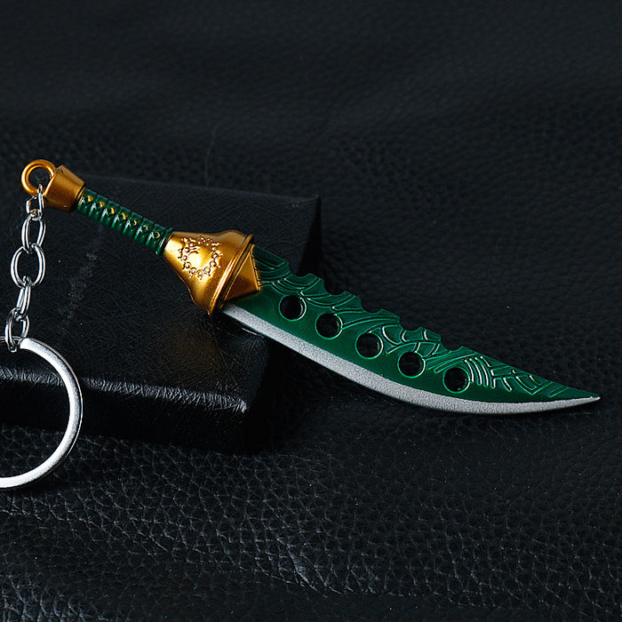 Wholesale short knife weapon model keychain alloy pendant JDC-KC-AngJ007