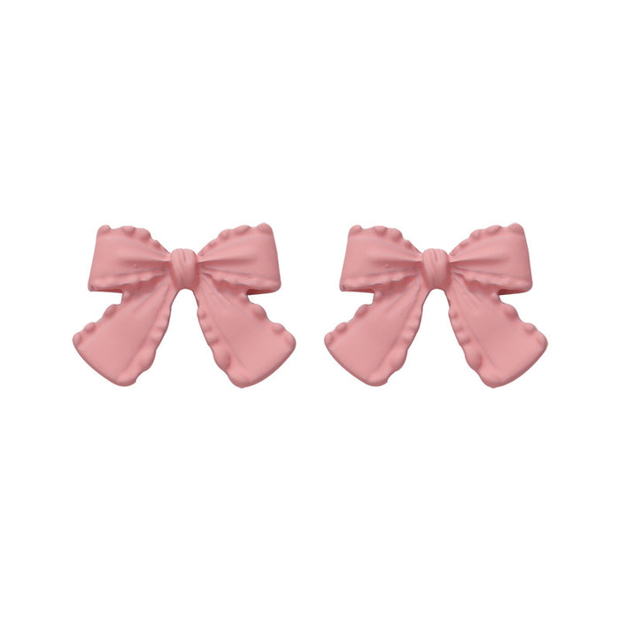 Wholesale Earrings Silver Pin Alloy Bow JDC-ES-Baolai005