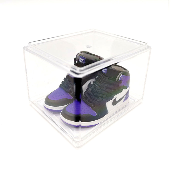 Wholesale Enamel Sneakers Plastic Transparent Box Keychains Ornaments JDC-KC-TuoH008