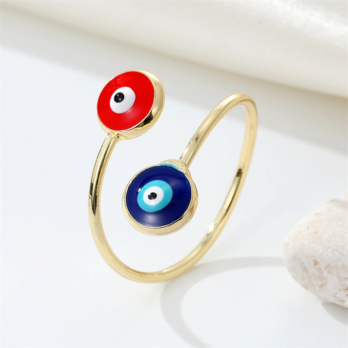 Jewelry WholesaleWholesale Devil's Eye Alloy Adjustable Ring MOQ≥3 JDC-RS-Juej006 Rings 觉际 %variant_option1% %variant_option2% %variant_option3%  Factory Price JoyasDeChina Joyas De China