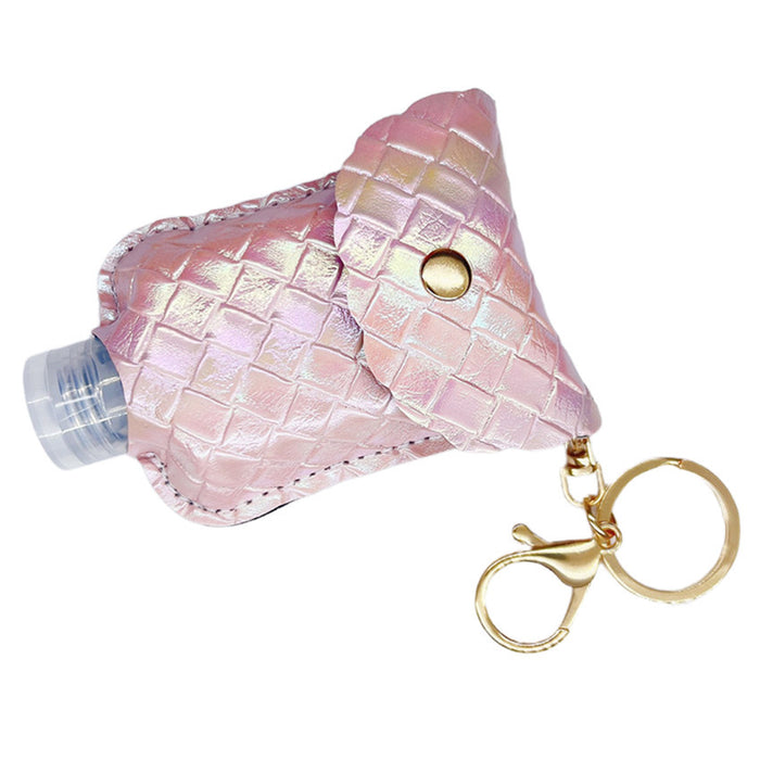 Wholesale Hand Sanitizer Color PU Leather Case Keychain MOQ≥2 JDC-KC-WenJ009