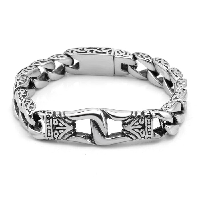 Wholesale Tiger Head Titanium Steel Bracelet JDC-BT-LongR004