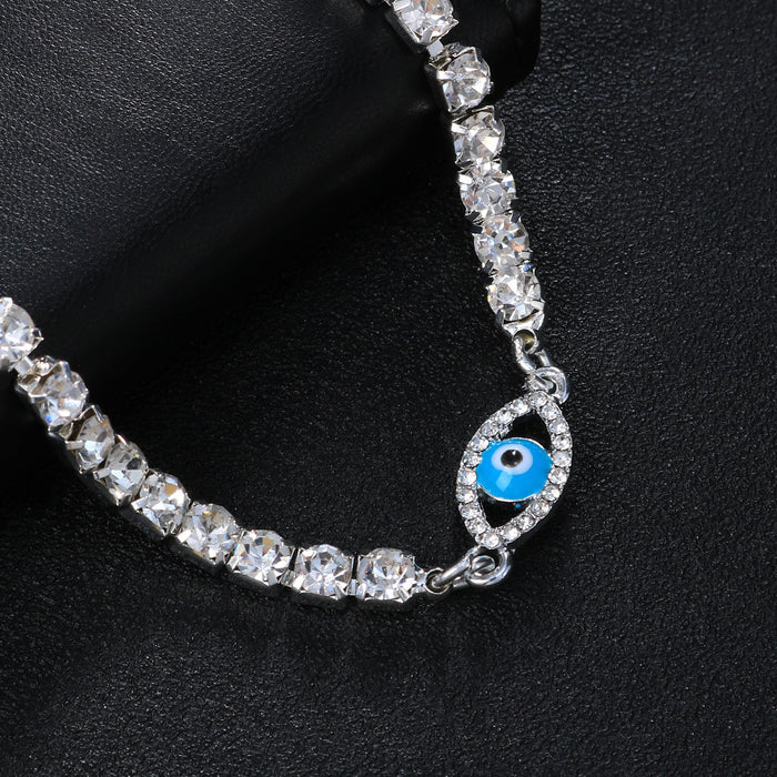 Wholesale Boho Anklet Evil Eye Anklet Shiny Rhinestones JDC-AS-XinS033