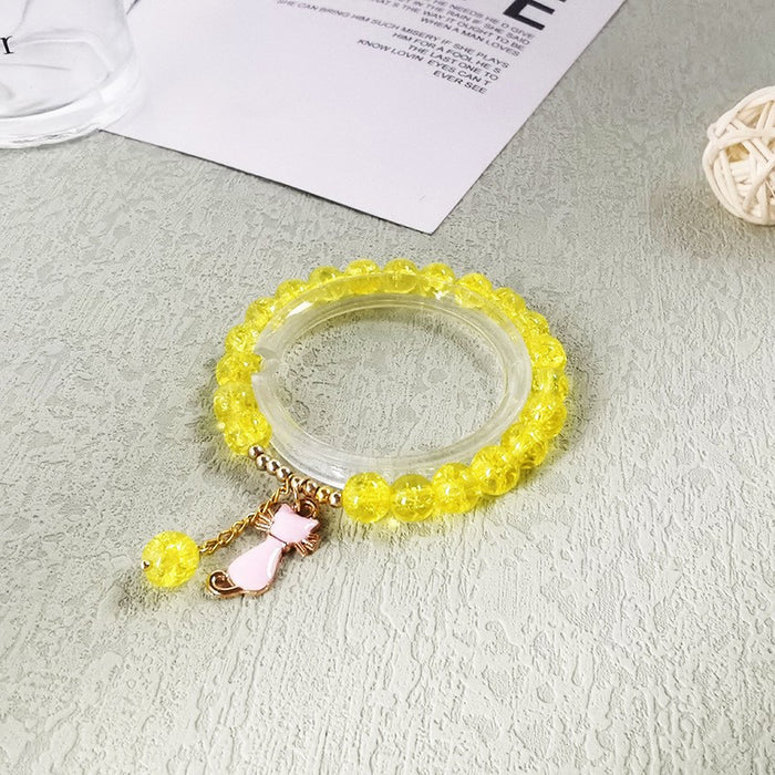 Wholesale Girls Crystal Bracelet Single Circle Small Fresh Girl MOQ2≥10 JDC-BT-LiM004